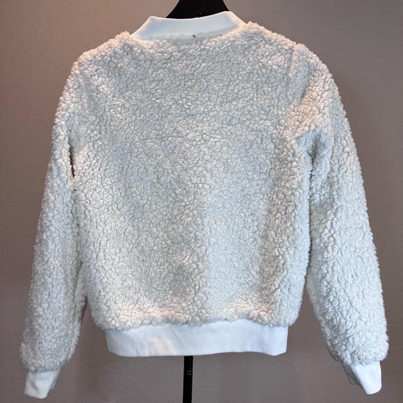 Reversible Sherpa/Plaid Bomber Jacket - Red/Blue/White and Sherpa. Size- XS - Picture 2 of 13